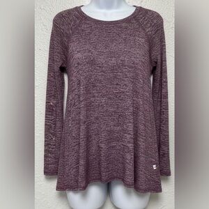 Cozycore Plum Space Hollister Dye Knit Raglan Tunic Boho Comfy Basics XS